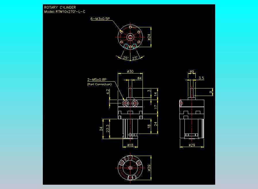 回转缸2D-RTM10x270-L-C