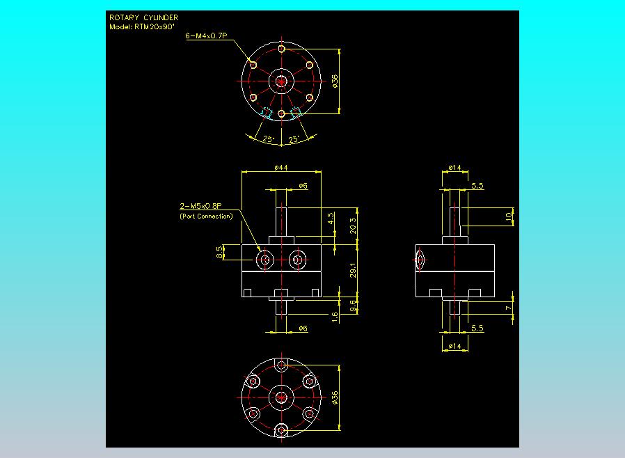 回转缸2D-RTM20x90