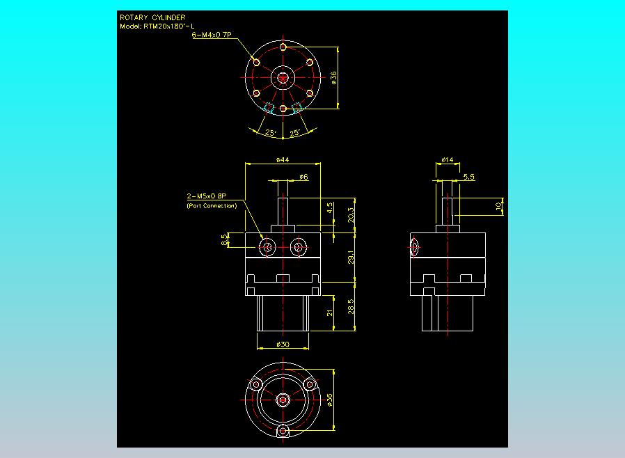 回转缸2D-RTM20x180-L