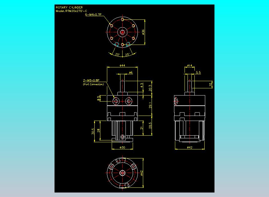 回转缸2D-RTM20x270-C
