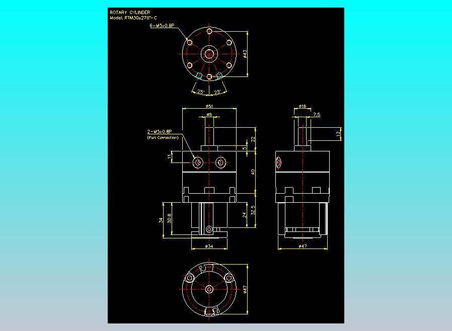 回转缸2D-RTM30x270-C
