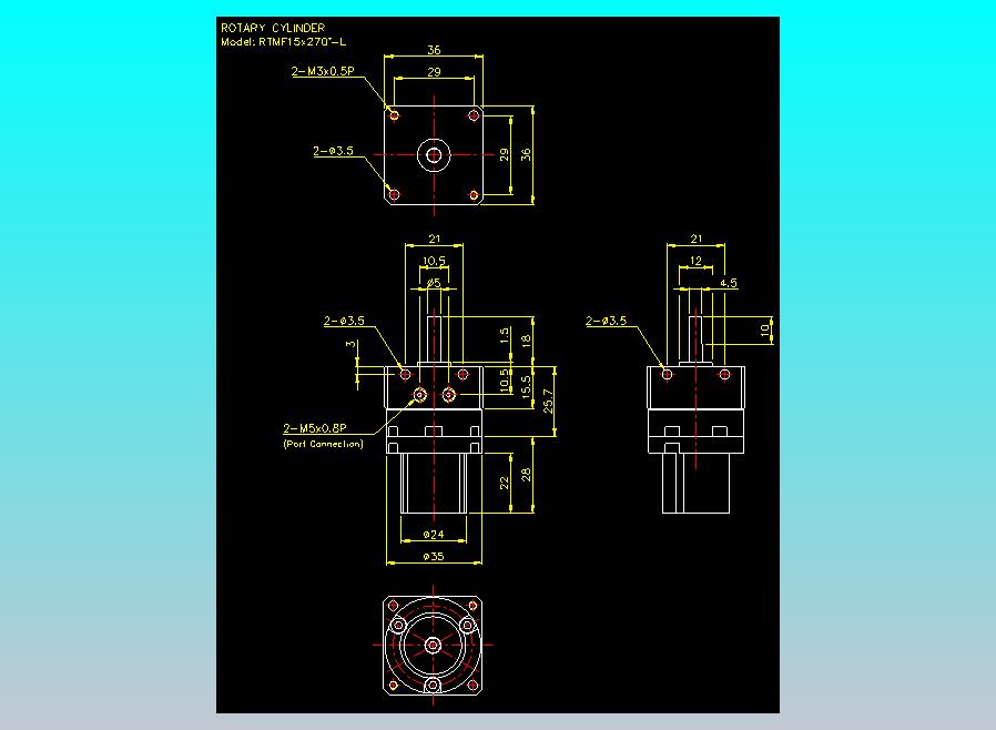 回转缸2D-RTMF15x270-L