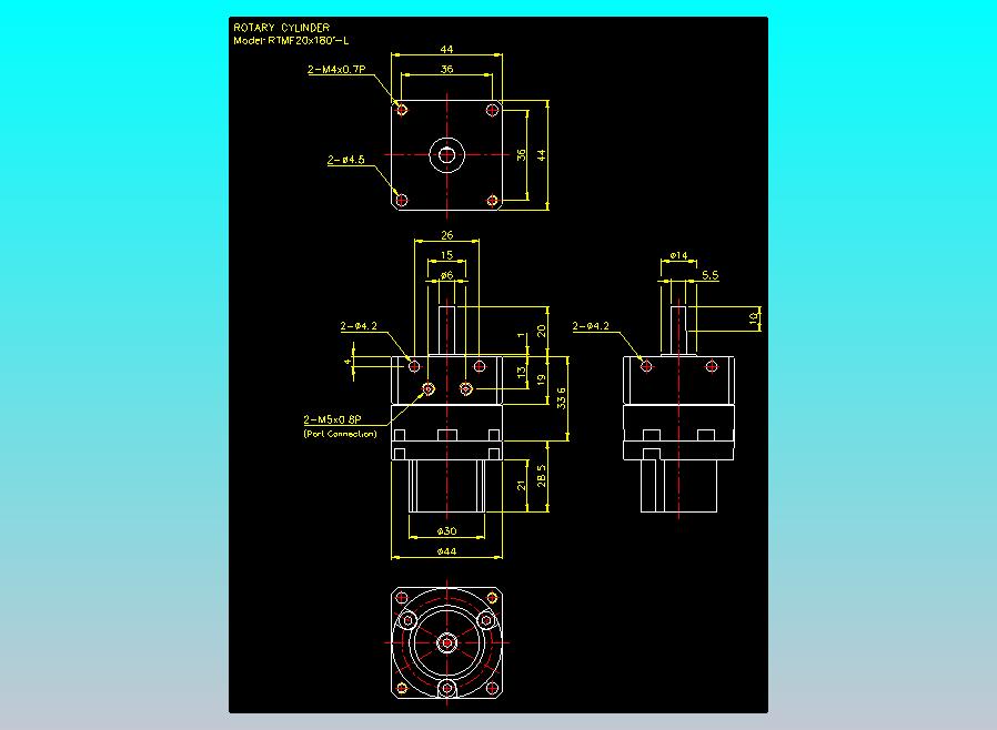 回转缸2D-RTMF20x180-L