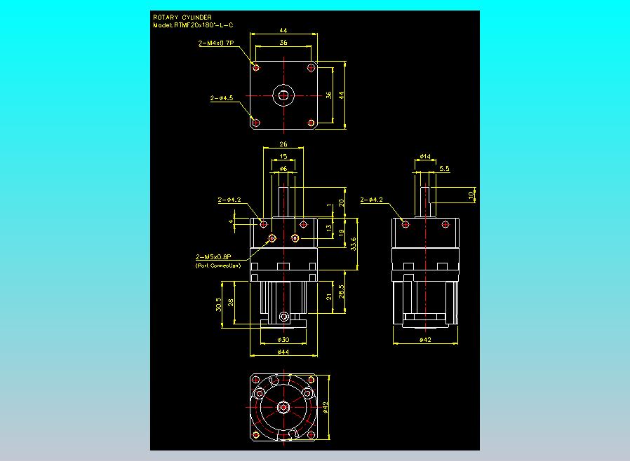 回转缸2D-RTMF20x180-L-C