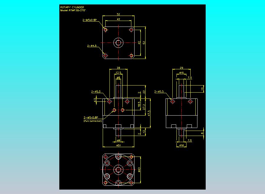 回转缸2D-RTMF30x270