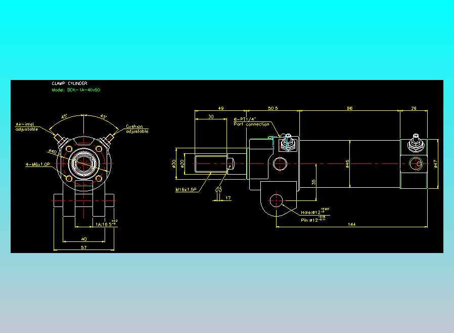 夹持气缸2D-DCK-1A-40x50