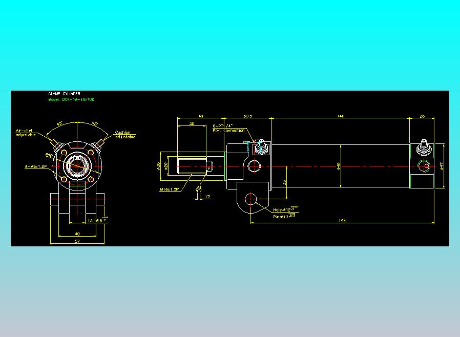 夹持气缸2D-DCK-1A-40x100