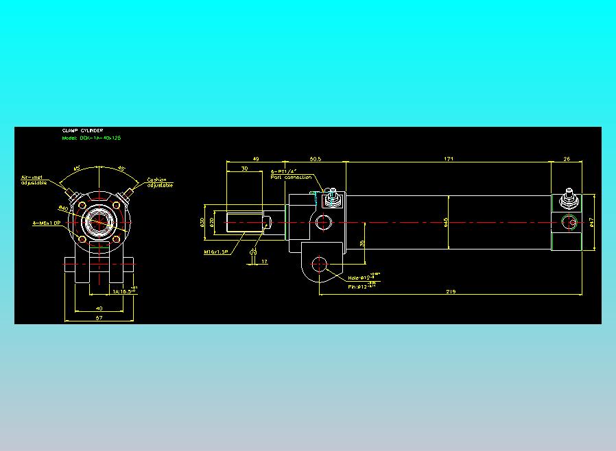 夹持气缸2D-DCK-1A-40x125