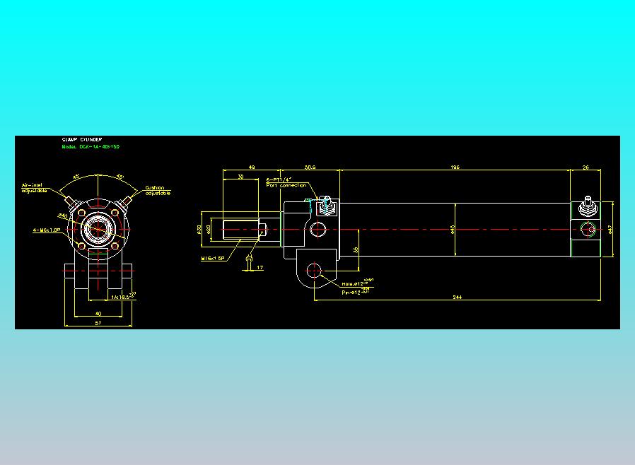 夹持气缸2D-DCK-1A-40x150