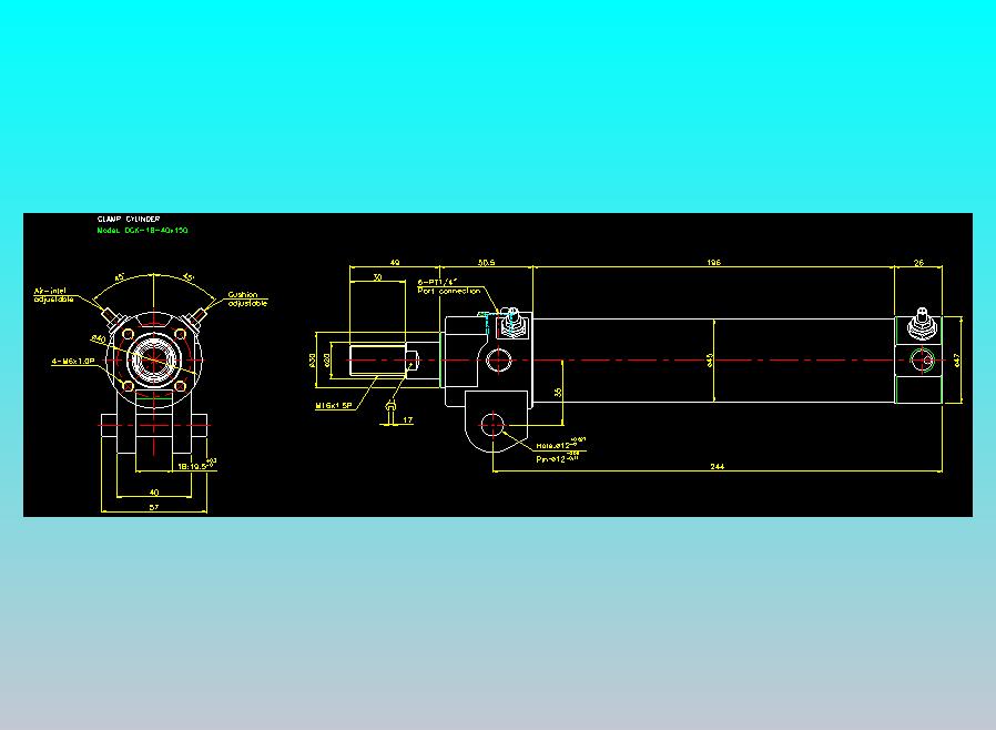 夹持气缸2D-DCK-1B-40x150