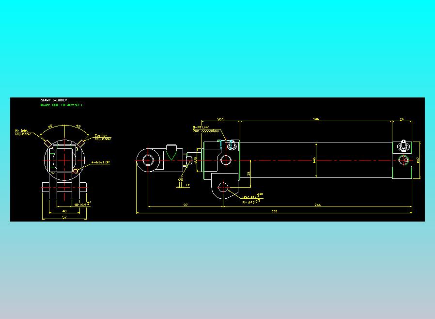 夹持气缸2D-DCK-1B-40x150-I