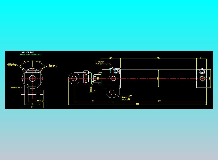 夹持气缸2D-DCK-1B-40x150-Y