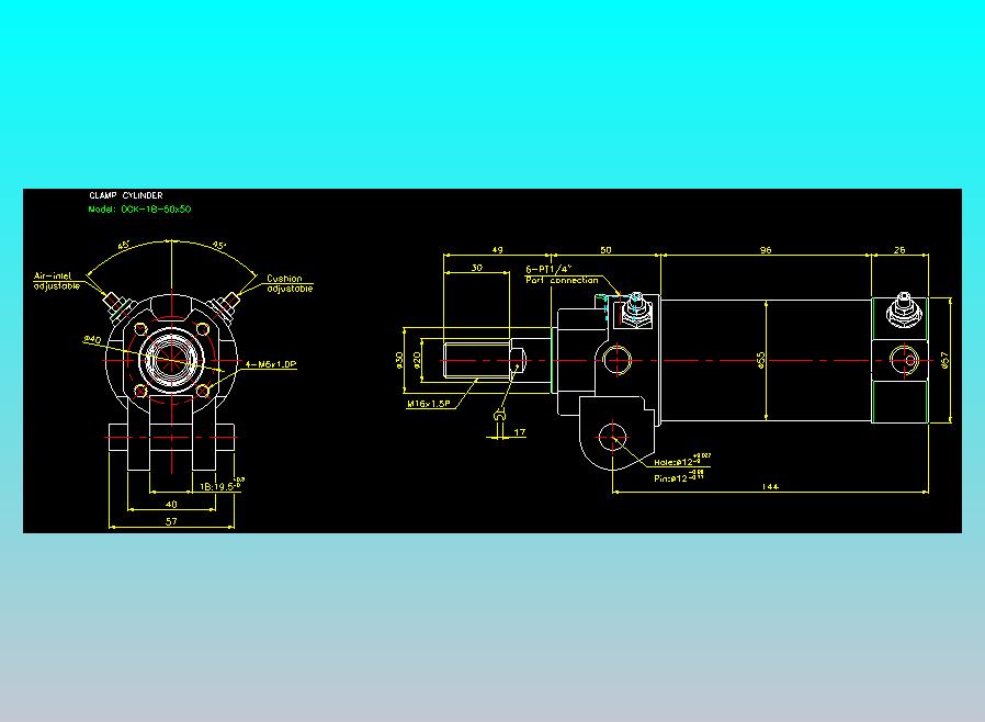 夹持气缸2D-DCK-1B-50x50