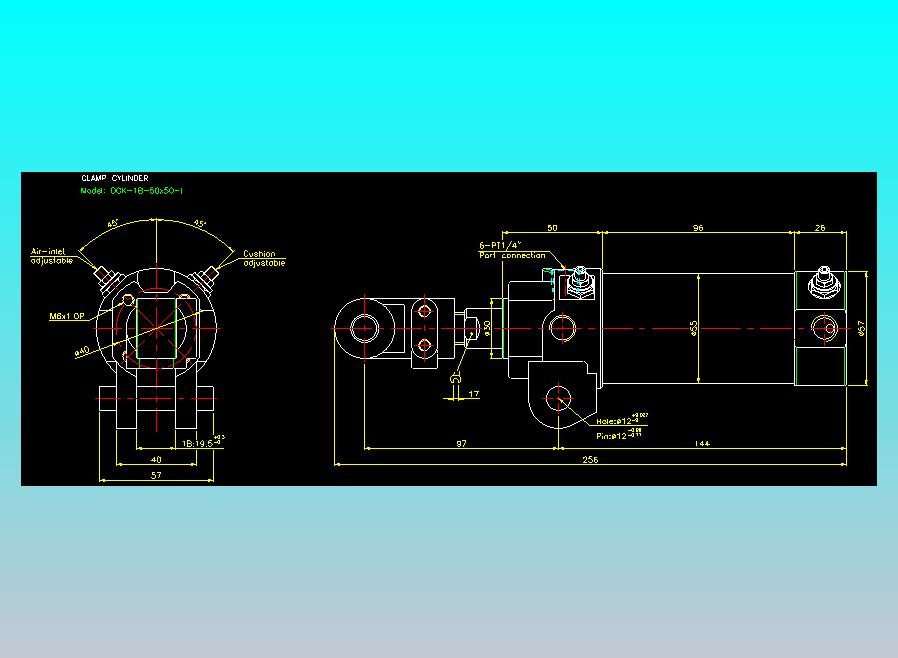 夹持气缸2D-DCK-1B-50x50-I