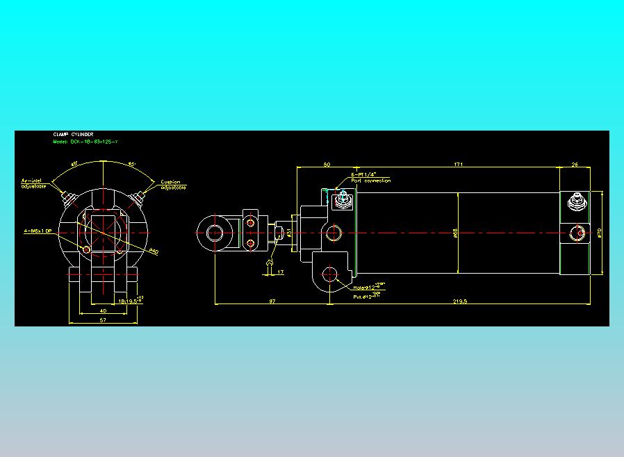 夹持气缸2D-DCK-1B-63x125-Y