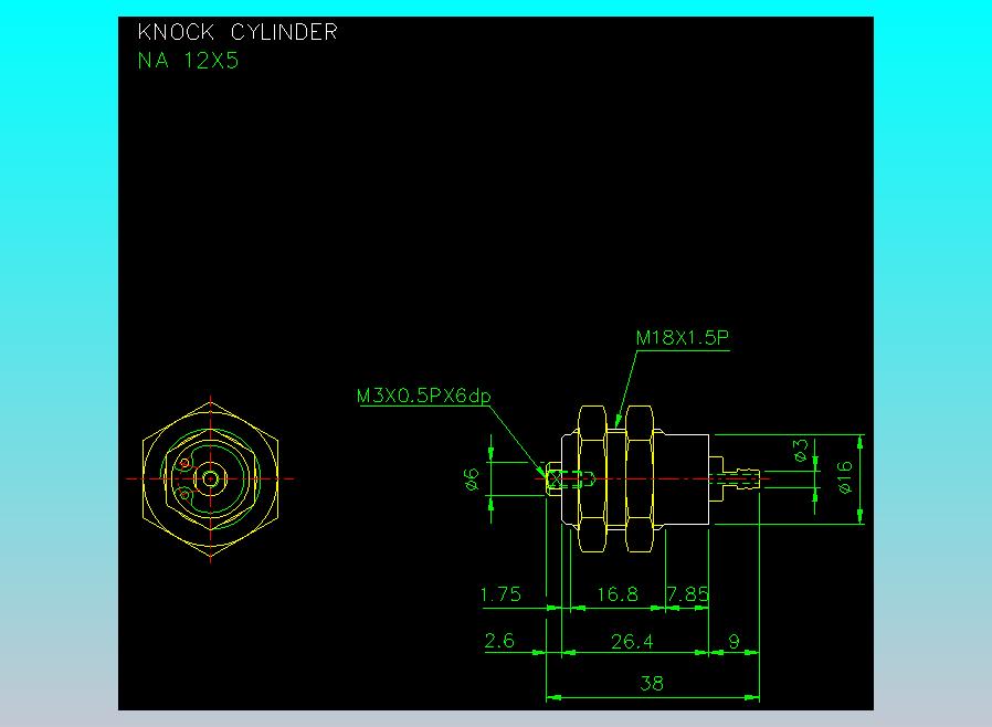螺牙氣缸  多固型氣缸2D-NA12x5