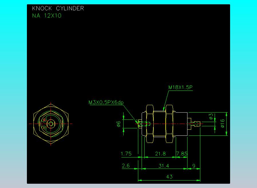 螺牙氣缸  多固型氣缸2D-NA12x10