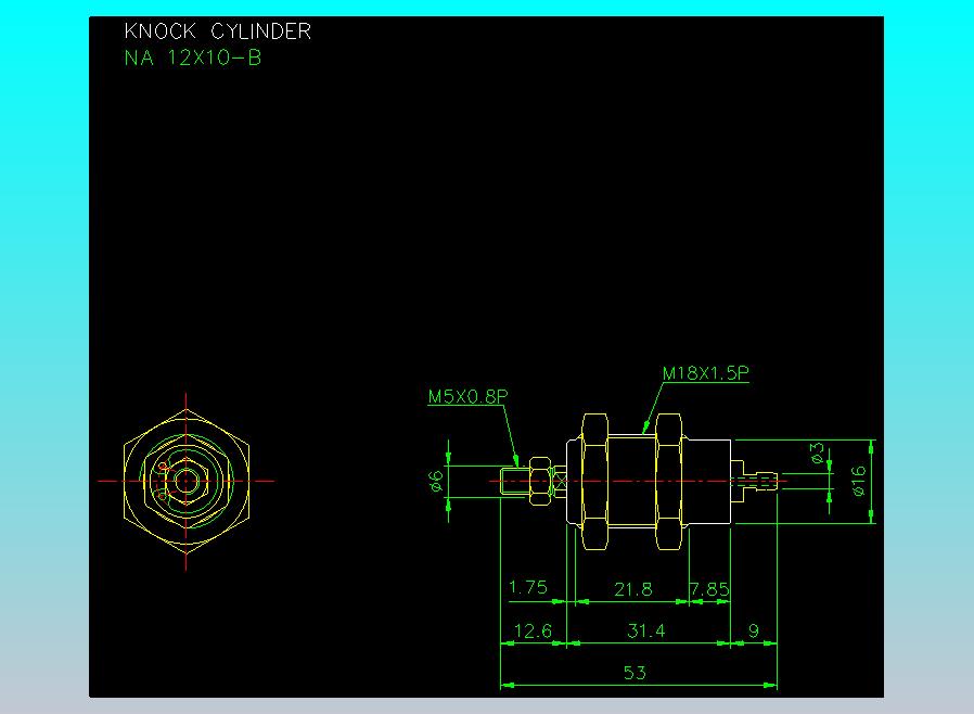 螺牙氣缸  多固型氣缸2D-NA12x10B