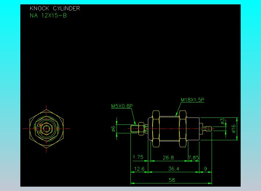 螺牙氣缸  多固型氣缸2D-NA12x15-B