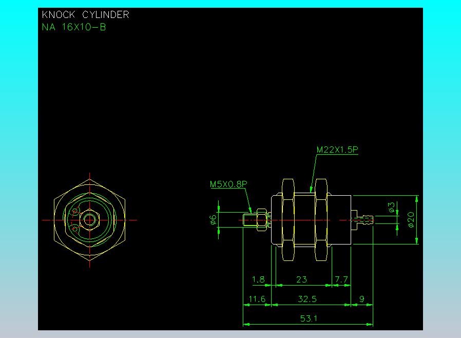 螺牙氣缸  多固型氣缸2D-NA16x10-B