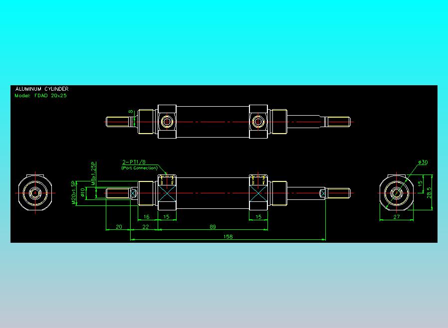 气立可CHELIC气缸油缸2D-FDA20x25