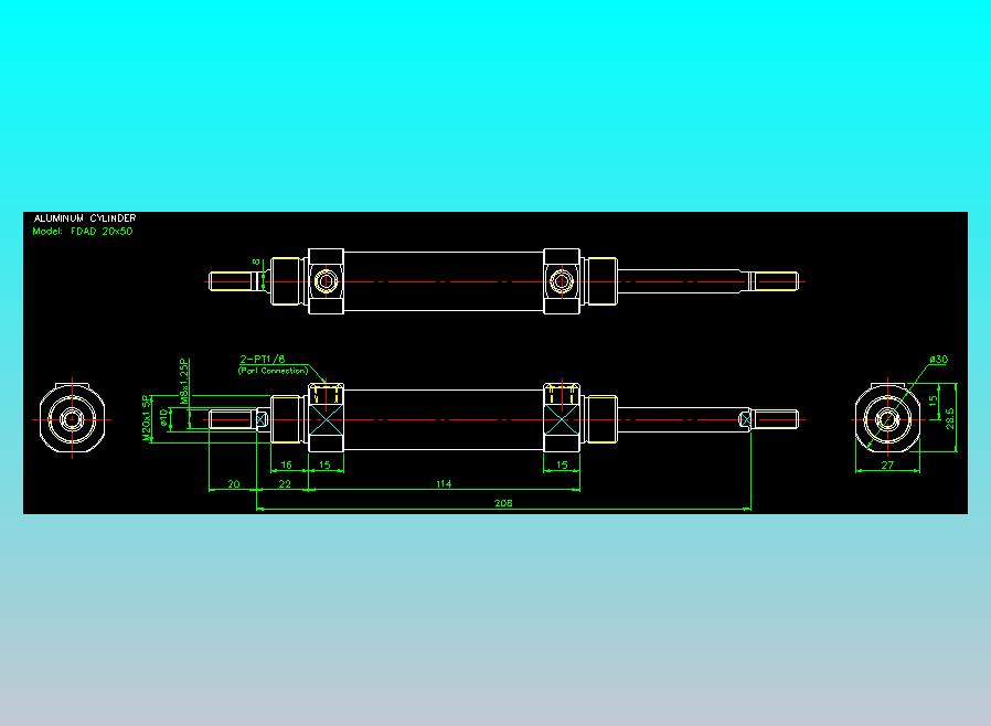 气立可CHELIC气缸油缸2D-FDA20x50