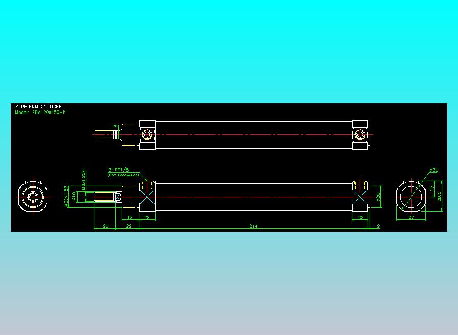 气立可CHELIC气缸油缸2D-FDA20x150-K