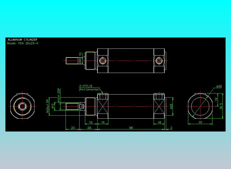 气立可CHELIC气缸油缸2D-FDA30x25-K