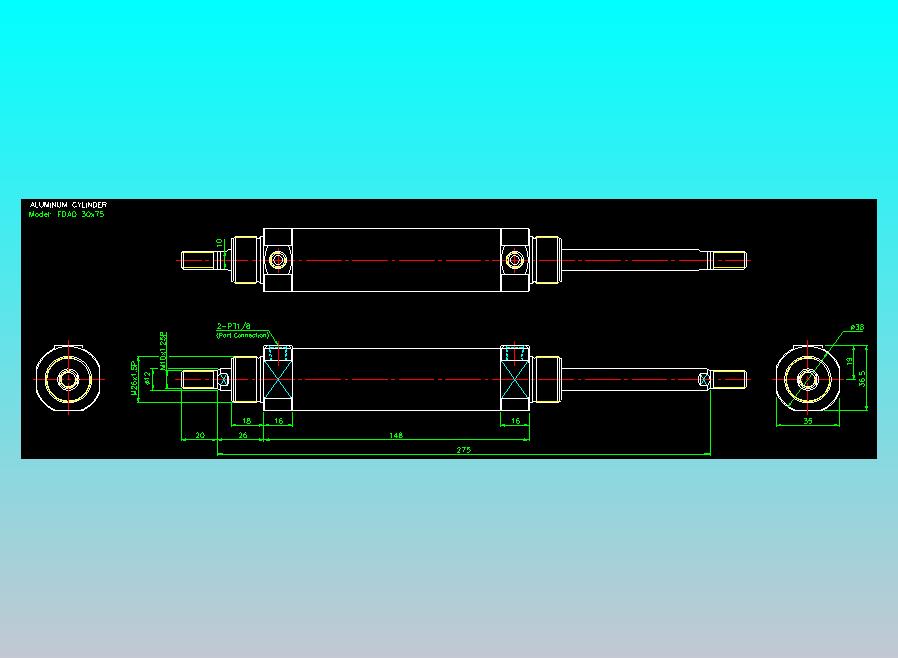 气立可CHELIC气缸油缸2D-FDA30x75