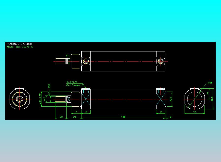 气立可CHELIC气缸油缸2D-FDA30x75-K