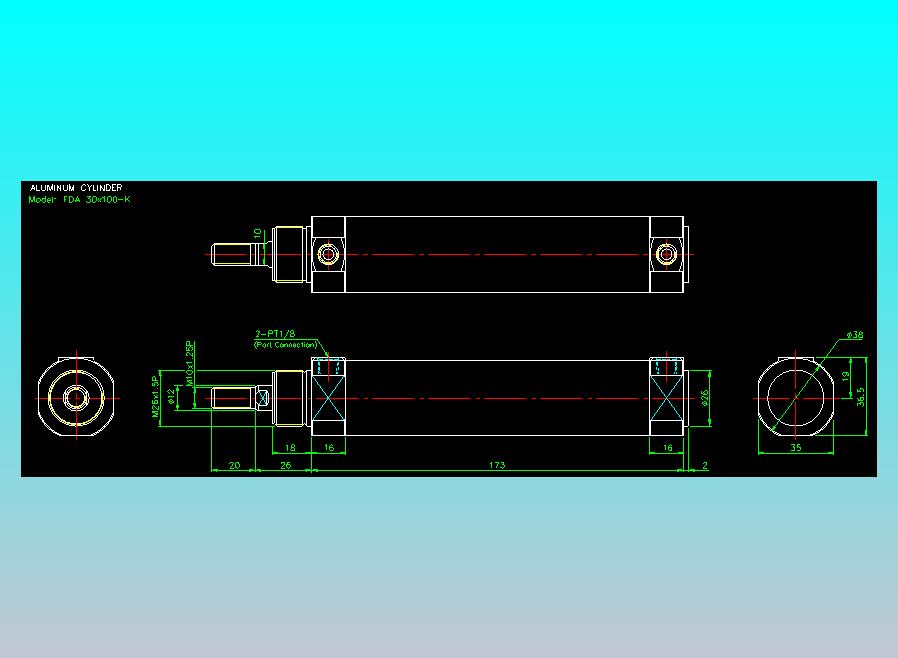 气立可CHELIC气缸油缸2D-FDA30x100-K