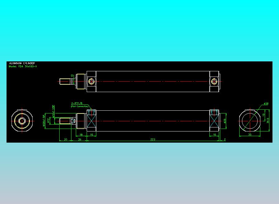 气立可CHELIC气缸油缸2D-FDA30x150-K