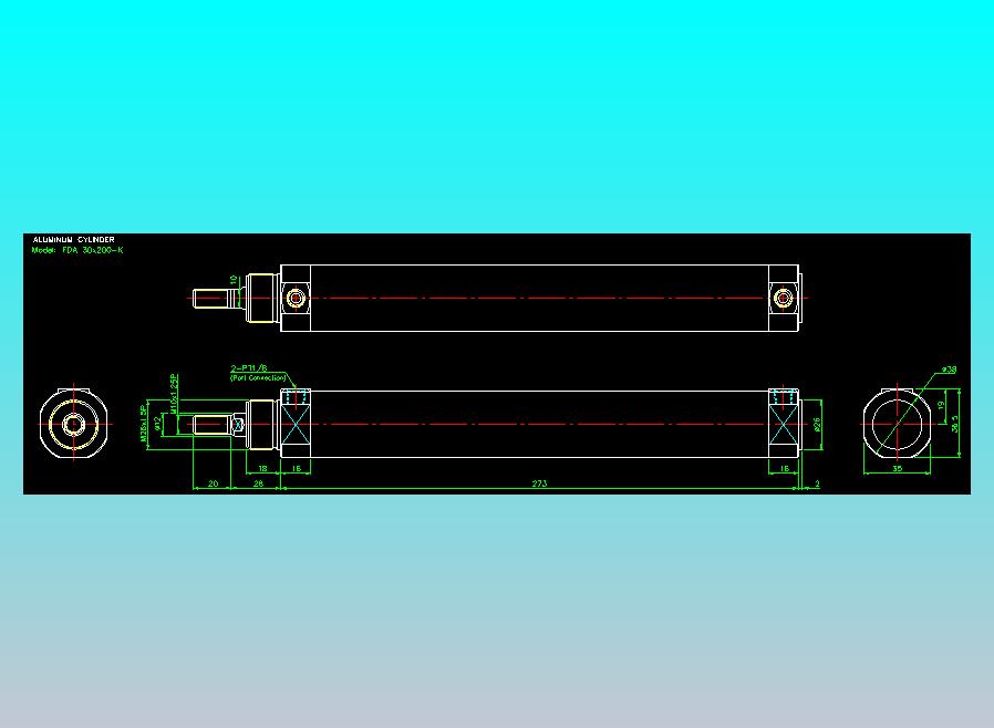 气立可CHELIC气缸油缸2D-FDA30x200-K