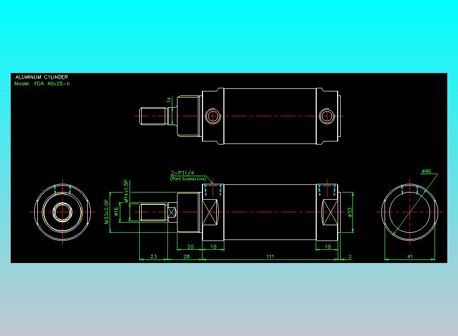 气立可CHELIC气缸油缸2D-FDA40x25-K
