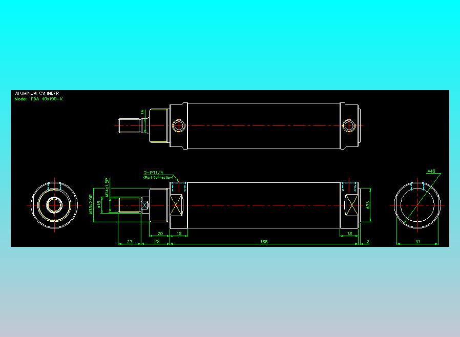 气立可CHELIC气缸油缸2D-FDA40x100-K