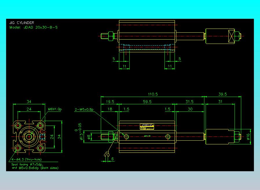 气立可CHELIC气缸油缸2D-JDAD20x30-B-S