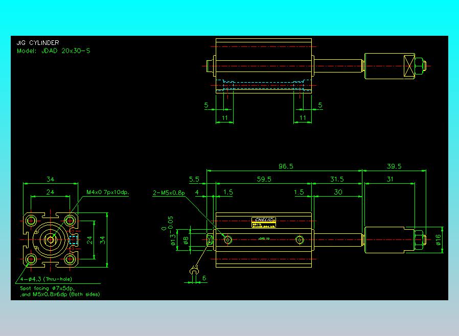 气立可CHELIC气缸油缸2D-JDAD20x30-S