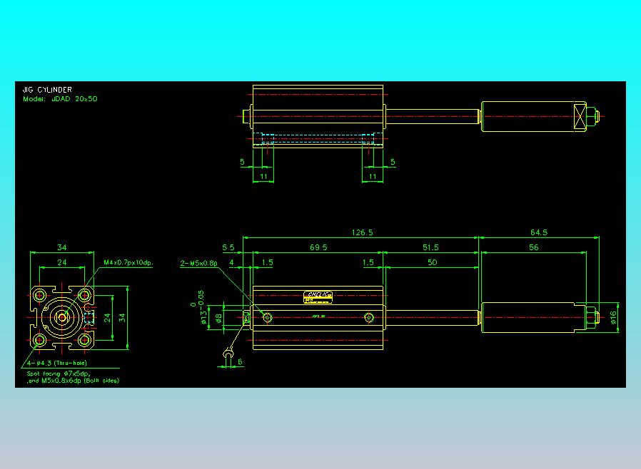气立可CHELIC气缸油缸2D-JDAD20x50