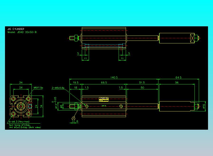 气立可CHELIC气缸油缸2D-JDAD20x50-B
