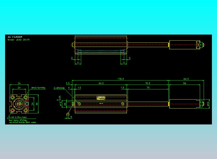 气立可CHELIC气缸油缸2D-JDAD20x75