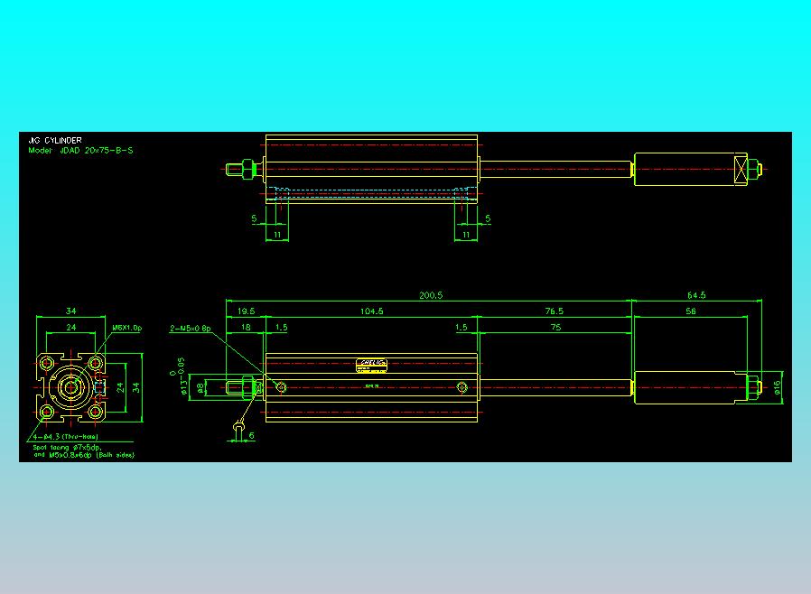 气立可CHELIC气缸油缸2D-JDAD20x75-B-S