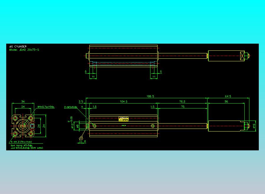 气立可CHELIC气缸油缸2D-JDAD20x75-S