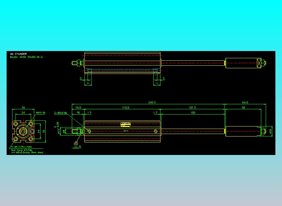 气立可CHELIC气缸油缸2D-JDAD20x90-B-S