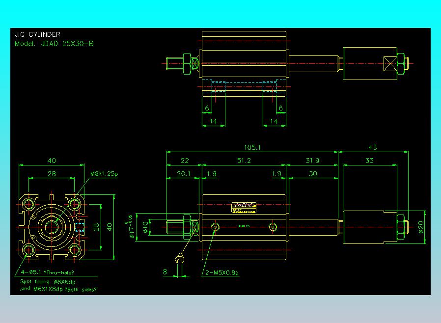 气立可CHELIC气缸油缸2D-JDAD25x30-B