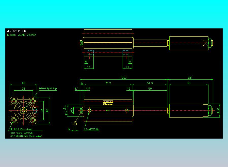 气立可CHELIC气缸油缸2D-JDAD25x50