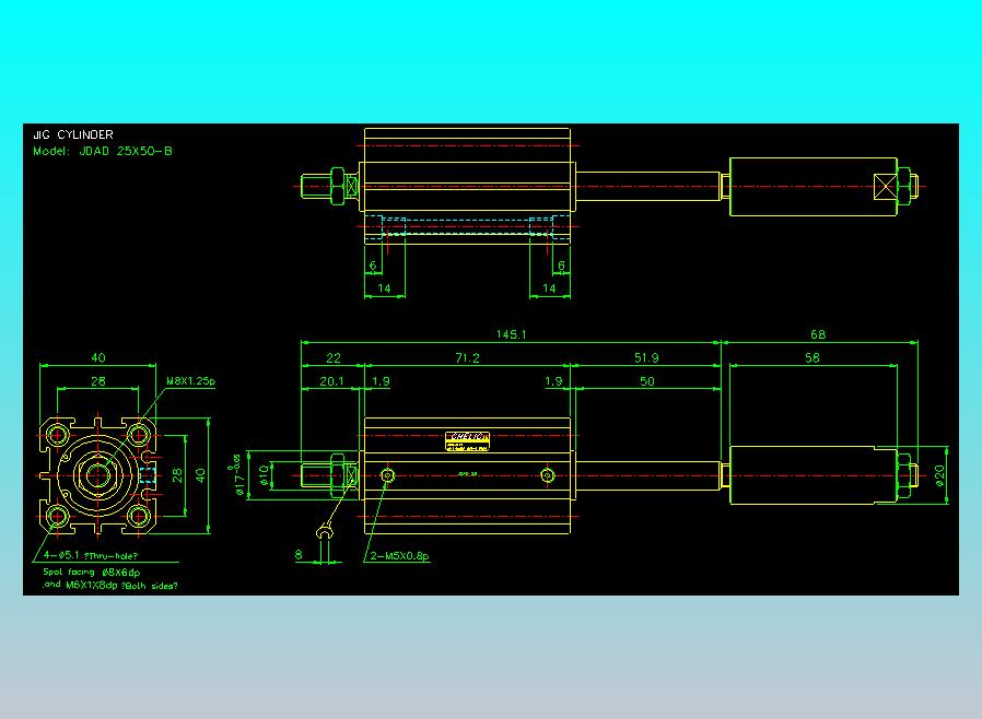 气立可CHELIC气缸油缸2D-JDAD25x50-B