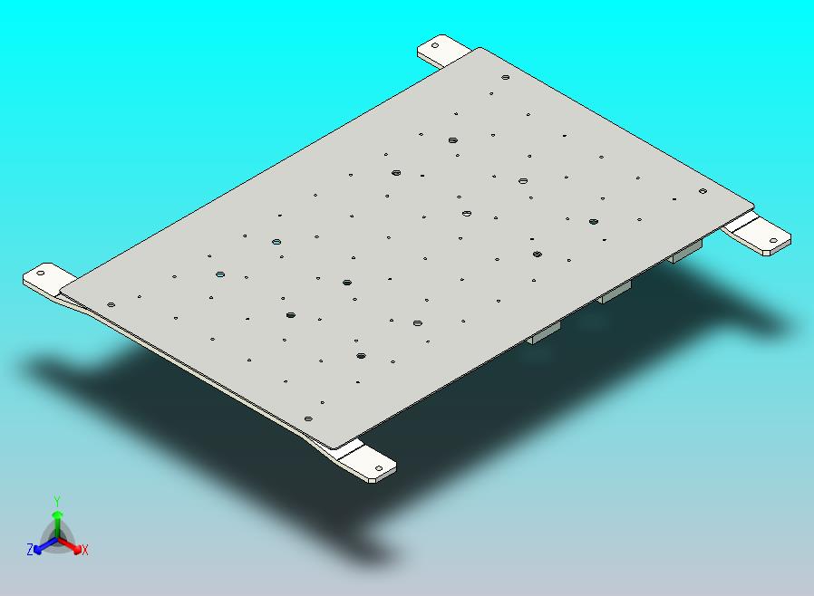 带穿孔网格的通用气动安装板