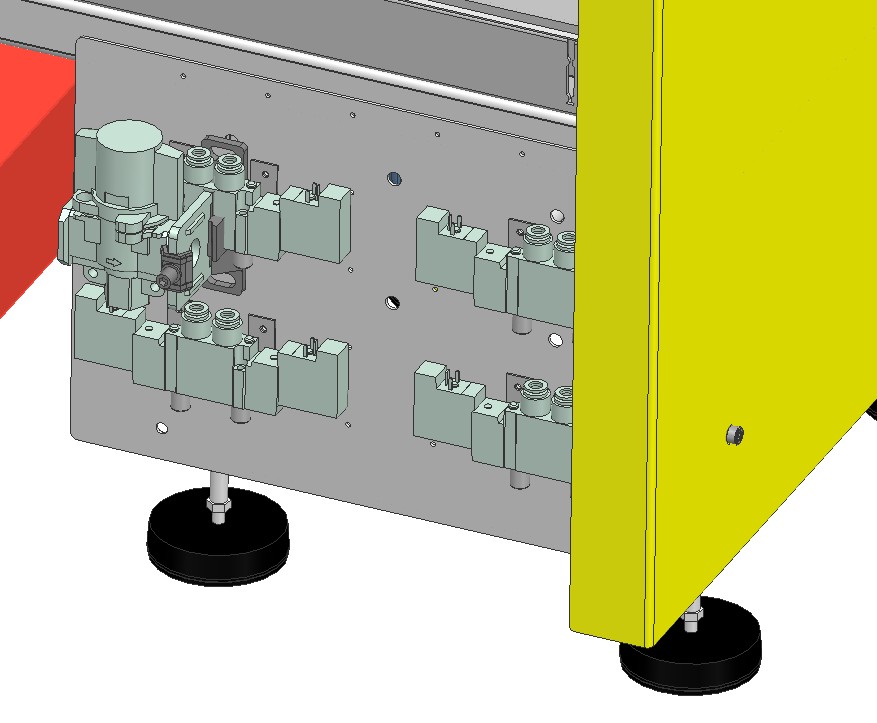 带穿孔网格的通用气动安装板