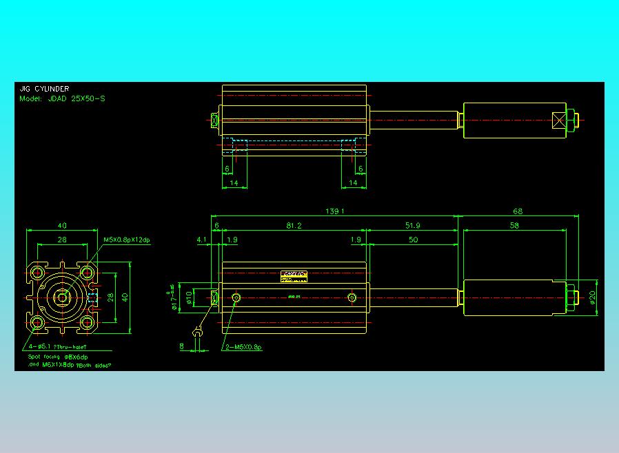 气立可CHELIC气缸油缸2D-JDAD25x50-S