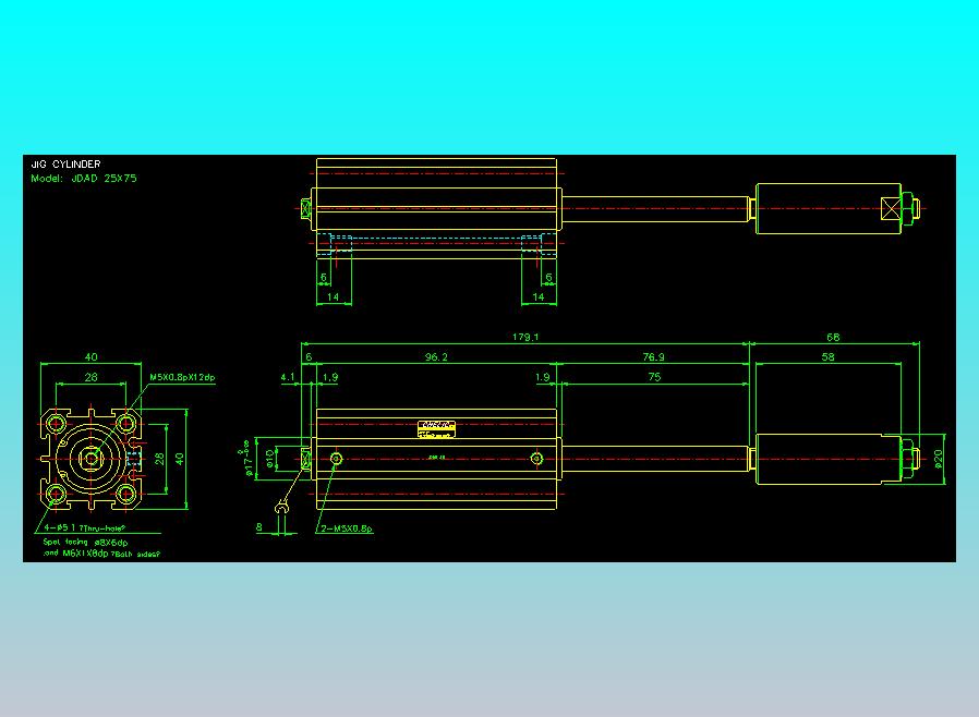 气立可CHELIC气缸油缸2D-JDAD25x75